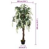  Umjetno stablo glicinije 1260 listova 180 cm zeleno-bijelo | shoptok.hr