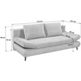 MID.YOU ZOFA S POSTELJNO FUNKCIJO, bež tekstil, leseni material | Shoptok.si