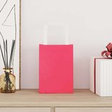  Papirnate vrećice 250 kom s ručkama ružičaste 15x8x21 cm | shoptok.hr