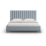 Mazzini Beds Svijetlo plavi tapecirani bračni krevet s prostorom za odlaganje s podnicom 160x200 cm Casey – | shoptok.hr