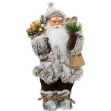  novogodišnja figura braon deda mraz 30cm | ePonuda.com