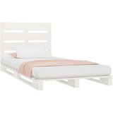  Posteljni okvir bel 75x190 cm trdna borovina 2FT6 | Shoptok.si
