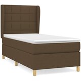  Krevet s oprugama i madracem tamnosmeđi 90 x 190 cm od tkanine | shoptok.hr