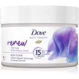 Dove Bath Therapy Renew nežni piling za telo Wild Violet & Pink Hibiscut 295 ml