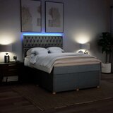  Krevet box spring s madracem svjetlosivi 140x200 cm od tkanine | shoptok.hr