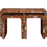 vidaXL Konec mize večbarvno trden predelan les | Shoptok.si