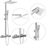  Set za tuširanje s dvije glave i termostatom nehrđajući čelik | shoptok.hr