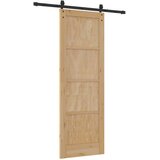  Klizna vrata Prirodna 73,5 x 211 cm Masivna borovina | shoptok.hr
