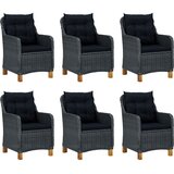  9-dijelni vrtni blagovaonski set od poliratana tamnosivi | shoptok.hr