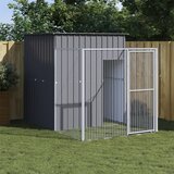 vidaXL Kućica za pse s igralištem antracit 165 x 251 x 181 cm čelična | shoptok.hr