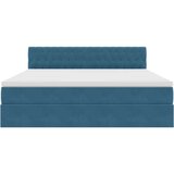  Krevet s od storage s madracem Tamno plava 160 x 200 cm Baršun - Tamno plava 160 x 200 cm Dizajn s jastučićima | shoptok.hr
