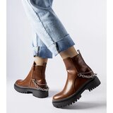 Gemre Brown ankle boots with chain Muqaddim | Shoptok.si