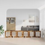  Vrata za pse s postoljem 6 pcs Dimljeni hrast 60 x 60 cm | shoptok.hr