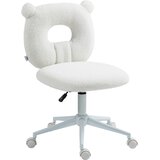 HOMCOM pisarniški stol poliester, jeklo 50D x 56Š x 80–90V cm Bela, (5000242939) | Shoptok.si