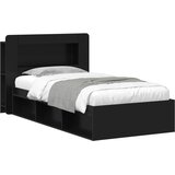  Okvir kreveta s pohranom Crna 90 x 190 cm Konstruirano drvo | shoptok.hr