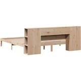 vidaXL Knjižna postelja brez vzmetnice 200x200 cm trdna borovina | Shoptok.si