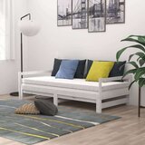 vidaXL Dnevni ležaj na izvlačenje 2 x (90 x 200) cm bijeli od borovine | shoptok.hr