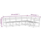  6-dijelni set vrtnih sofa od masivne borovine | shoptok.hr
