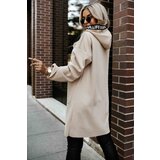 numoco basic 632-1 Casual coat with pockets and a hood - beige | Shoptok.si
