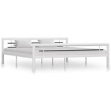 In okvir za krevet bijelo-crni metalni 180 x 200 cm Cijene