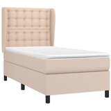  s oprugama i madrac cappuccino 100x200cm od umjetne kože | shoptok.hr