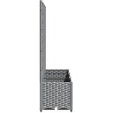  Vrtna sadilica s rešetkom svjetlosiva 120 x 40 x 136 cm PP | Eponuda.ba