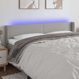  Uzglavlje svjetlosivo 163x16x78/88 cm od tkanine | shoptok.hr