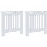 vidaXL Pokrov radiatorja 2 pcs Bela 78x19x81.5cm Konstruiran les | Shoptok.si