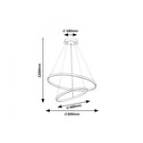Rabalux Beliza, 2 ring visilica crna sa daljinskim, LED 75W, 3000-6500K, 60cm (72345) Cene