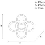  LED prigušiva prislonjen plafonski luster LED/55W/230V 3000-6500K + daljinski upravljač | Eponuda.com
