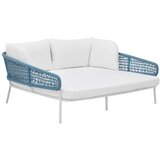 Bessagi Garden Vrtni Ležalnik, Postelja Aisa, Modra, Bela, Aluminij | Shoptok.si