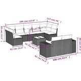 vidaXL 10-dijelni set vrtnih sofa poliratan s jastucima svijetlosivi | shoptok.hr