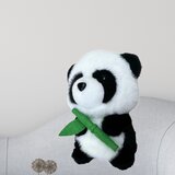 Plišana igračka panda s bambusom 18cm - crno/bijela | Shoptok.si