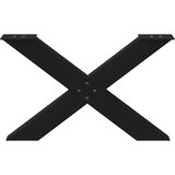  Noge za klubsko mizico v obliki črke X, 2 kosa, črne, 70 x (42-43) cm, jeklo, (22123843) | Shoptok.si