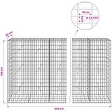  Gabion s žicom debljine 3,5 mm i mrežom 5x10 cm 650x20x150 cm | shoptok.hr