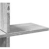 vidaXL Stenska polica siva sonoma 124,5x18x60,5 cm inženirski les | Shoptok.si