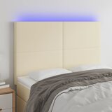 LED uzglavlje krem 144x5x118/128 cm od umjetne kože | shoptok.hr