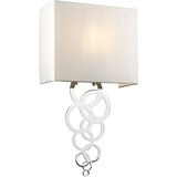 Elstead Lighting Elstead Stenska svetilka Rosa Medium z 1 svetlobo, polirani krom, senčnik iz umetne svile v slonokoščeni barvi, (22098854) | Shoptok.si