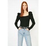 Koton Balloon Sleeve Detailed Square Collar Knitwear Sweater Cene