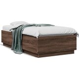  Okvir krevet s LED svjetlima 75x190 cm od konstruiranog drva | shoptok.hr