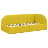 vidaXL Kotna postelja z vzglavjem Rumena 90 x 190 cm Žamet | Shoptok.si