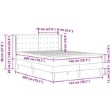  Okvir kreveta s madracem Tamno siva tkanina - Tamno siva 140 x 200 cm | shoptok.hr