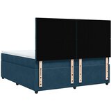 vidaXL Box spring postelja z vzmetnico temno modra 200x200 cm žamet, (21306041) | Shoptok.si