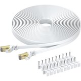 BUSOHE ploščati RJ45 ethernet kabel z pritrdilnimi sponkami – 7 m, 40 gbps / 2000 mhz odprta embalaža Cene