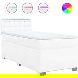 vidaXL Krevet s oprugama i madracem bijeli 100x200 cm od umjetne kože | shoptok.hr