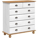  Komoda ASKIM Bijelo 91 x 40 x 95,5 cm Čvrsto borovo drvo | shoptok.hr