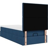  Otomanski okvir kreveta s madraca plavi 90x200cm od tkanine | shoptok.hr