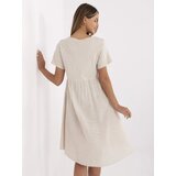 Italy Moda Dress-MO-SK-1005.67-beige | Shoptok.si