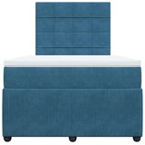 vidaXL Krevet s oprugama i madracem tamnoplavi 120 x 190 cm baršun | shoptok.hr
