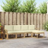  Set vanjskih sofa s jastukom 5 pcs Čvrsto drvo akacije | shoptok.hr